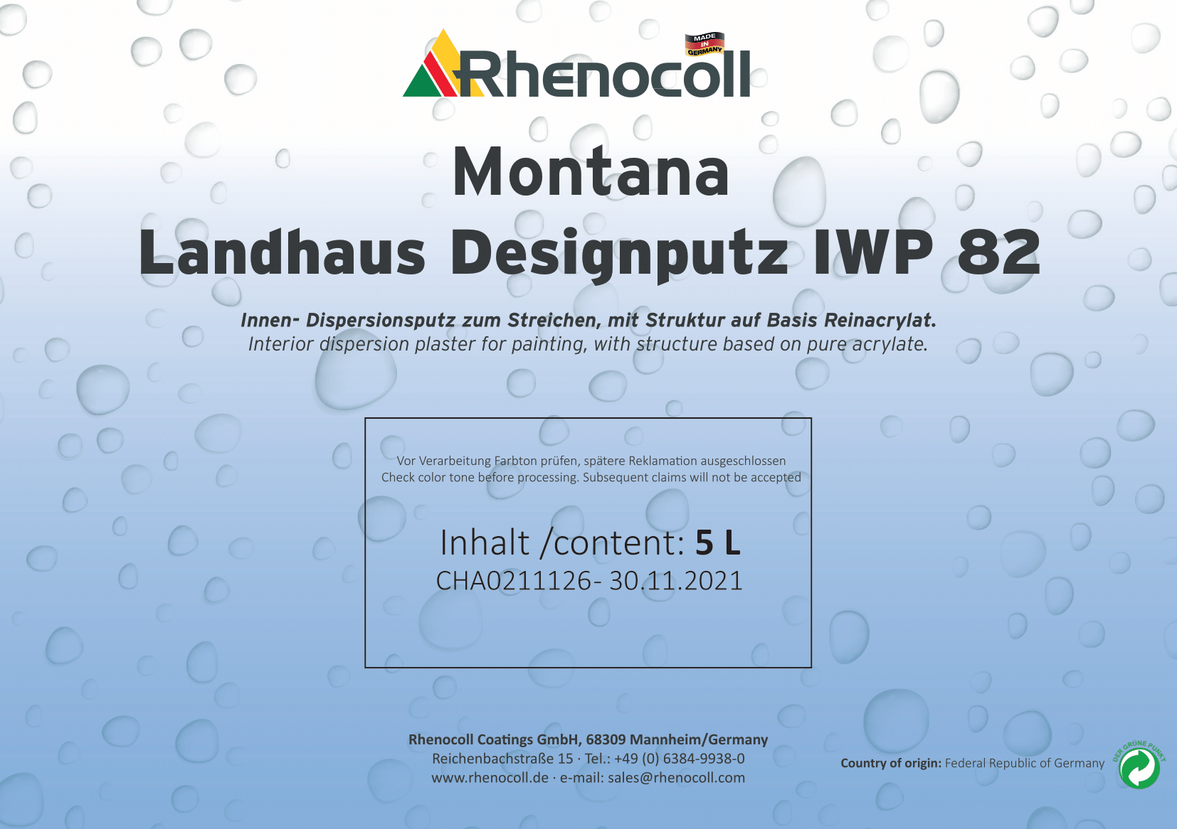 Montana Landhaus Designputz IWP 82